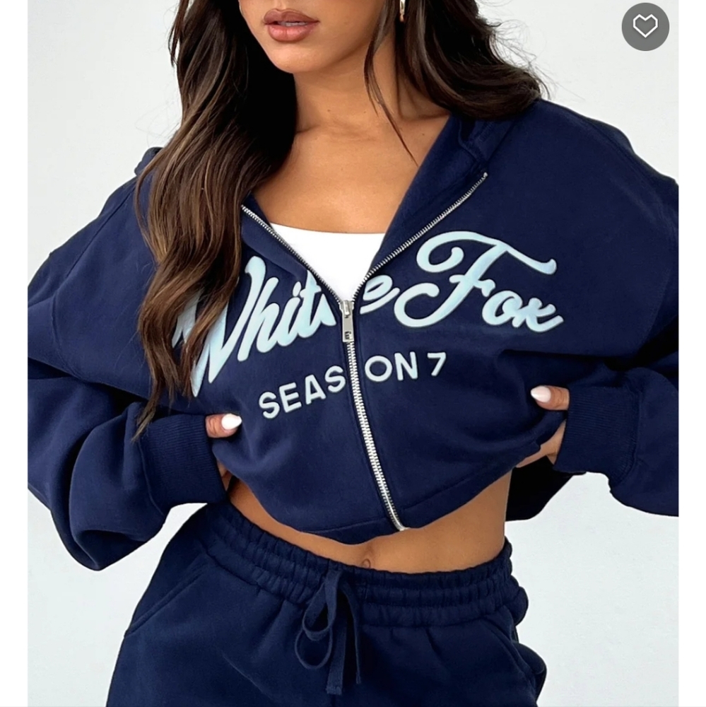 Hoodie Zip Up - White Fox Boutique